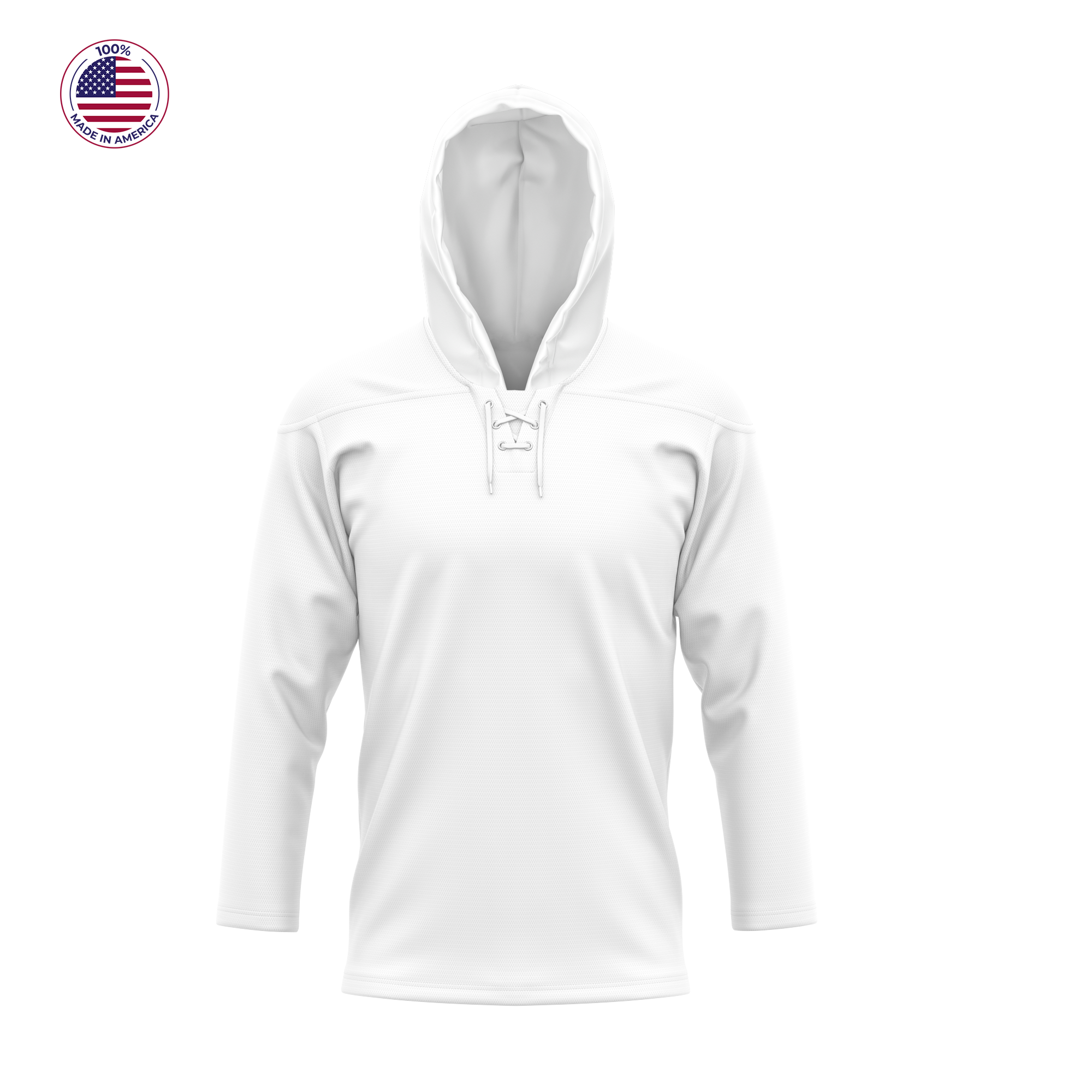 Hockey Lace Neck Hooded Jersey