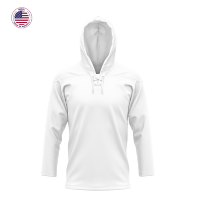 Hockey Lace Neck Hooded Jersey